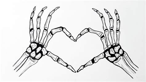 Skeleton Hands Drawing