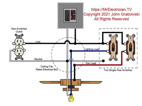 Ceiling Fan Dual Switch Wiring