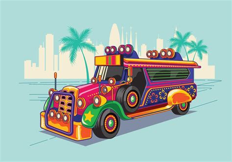 Philippine Jeep vector Illustration or Jeepney Filipino Art, Filipino ...