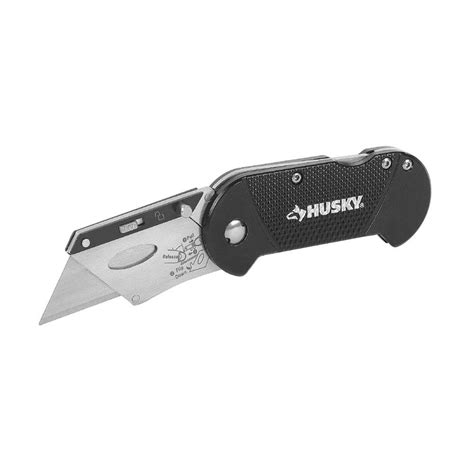 Husky 2.4 in. Compact Folding Lock-Back Utility Knife-97550 - The Home ...