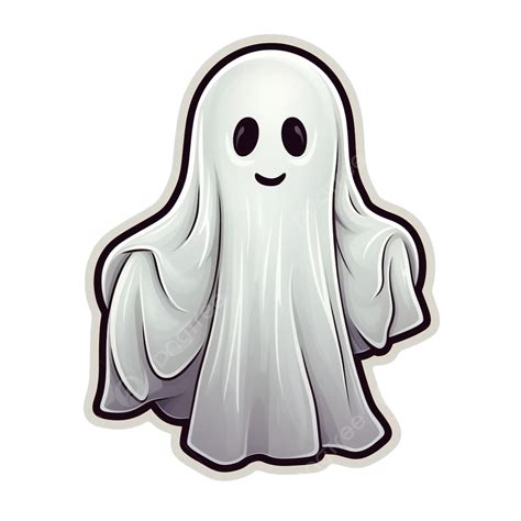 Cute Ghost Sticker On Transparent Background, Ghost Clipart, Cute ...