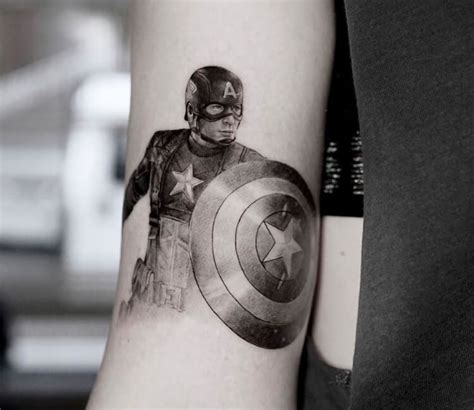 Captain America tattoo by Ben Tats | Post 31834