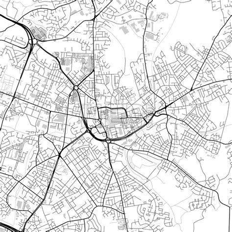 Downtown map of Oldham, light - HEBSTREITS | City vector, Map vector ...