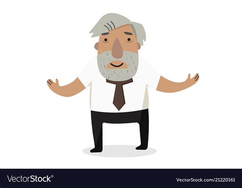 Professor historian cartoon character Royalty Free Vector