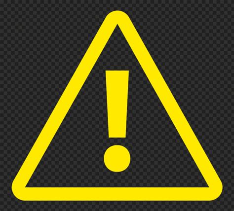 Yellow Caution Triangle Warning Sign Icon FREE PNG | Citypng