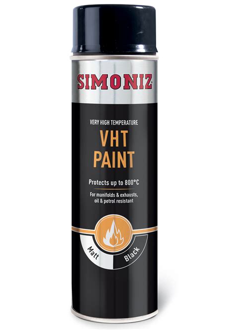 Simoniz Matt Black Very High Temperature VHT Spray Paint SIMVHT20D ...