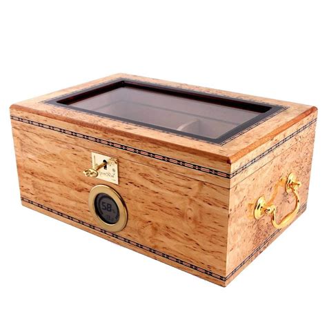 Cigar Humidors | Birch Burl Limited Edition Digital Hygrometer | Cigar Star