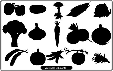 Vegetable silhouette free 18746584 Vector Art at Vecteezy