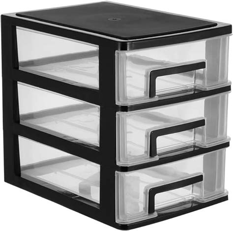 BESPORTBLE Desktop Drawer Organizer 3 Layer Chest Box Small Plastic ...