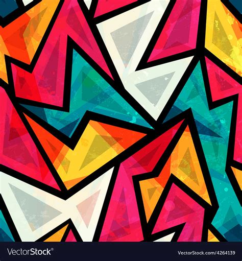 Abstract colorful geometric seamless pattern Vector Image