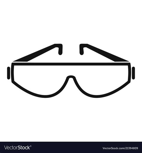 Safety glasses icon. Simple illustration of safety glasses vector icon ...