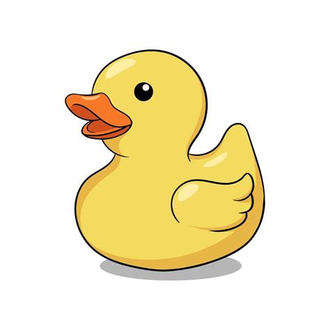 Yellow rubber duck vector isolated on white background 12110207 Vector ...