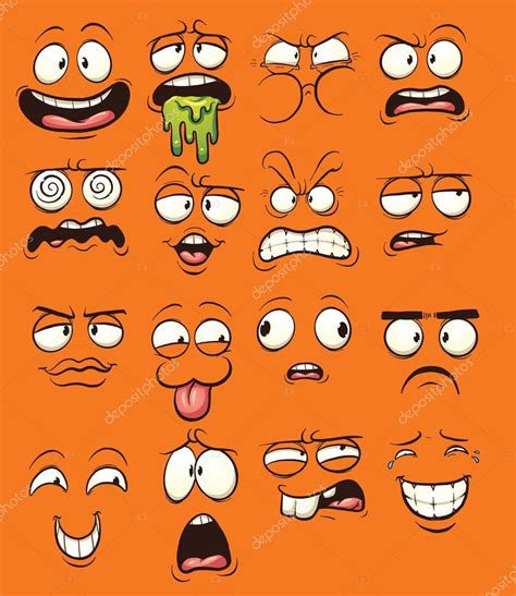 Funny cartoon faces Stock Vector Image by ©memoangeles #102231320