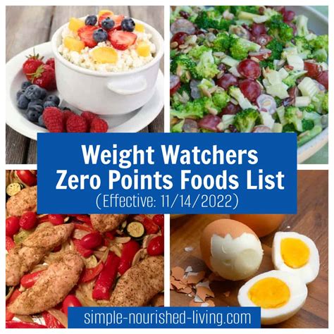 Latest WW Zero Points Foods List | Simple Nourished Living