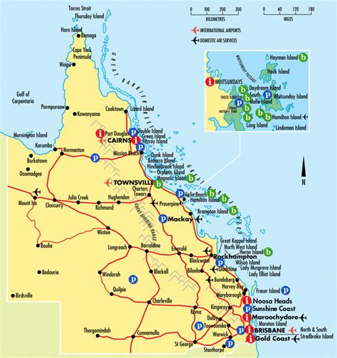 Queensland Map - Brisbane Australia