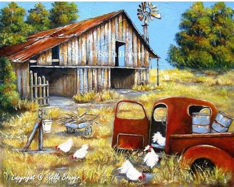 12-Beaux tableaux de Stella Bruwer | Farm paintings, Farm art, Barn ...