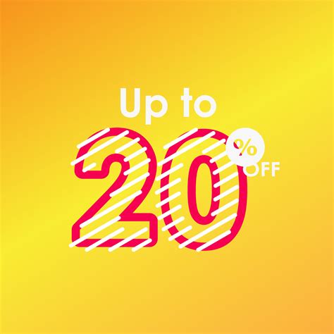 Discount up to 20 off Label Sale Line Logo Vector Template Design ...