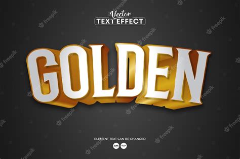 Premium Vector | Text effect golden