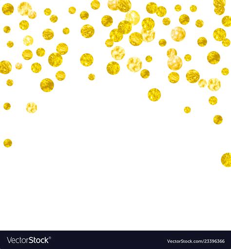 Gold glitter confetti with dots Royalty Free Vector Image