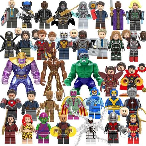 27pcs Avengers 4 Characters Minifigures Lego Compatible Marvel Super ...