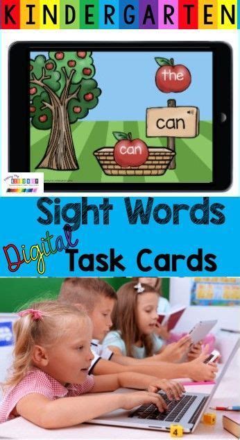 BOOM CARDS for SIGHT WORDS - kindergarten sight word practice ...