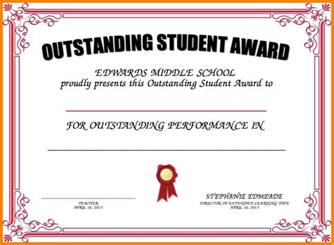 Student Award Certificate - 8+ Examples, Format, PSD, AI, DOC ...