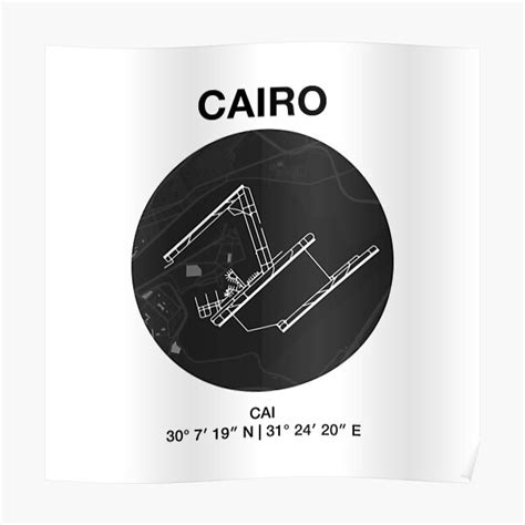 "Cairo airport map" Poster by KilianLuc | Redbubble