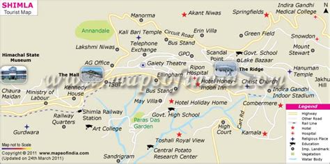 Shimla Tourist Guide Map - Himtimes