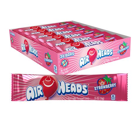 Airheads Strawberry Singles 0.55 Ounce 36 Count - Mad Al Candy