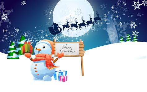 Snowman Merry Christmas - Wallpaper, High Definition, High Quality ...