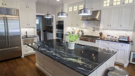 Cosmic Black & Black Galaxy Granite Kitchen Countertops