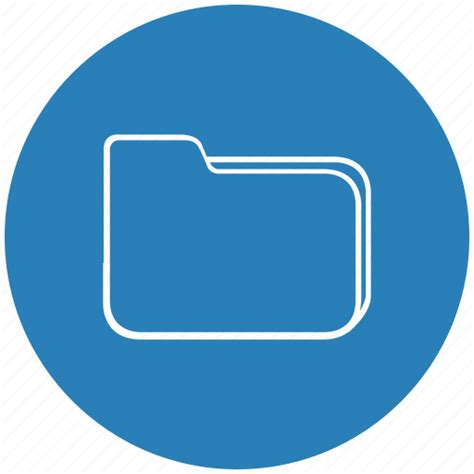 Blue, document, file, folder, round icon - Download on Iconfinder