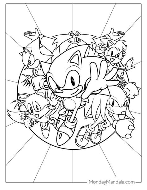 Sonic And Friends Coloring Page (Sonic Coloring Pages) | Coloring pages ...