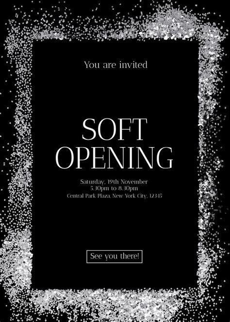 Soft opening invitation template, editable | Premium Editable Template ...