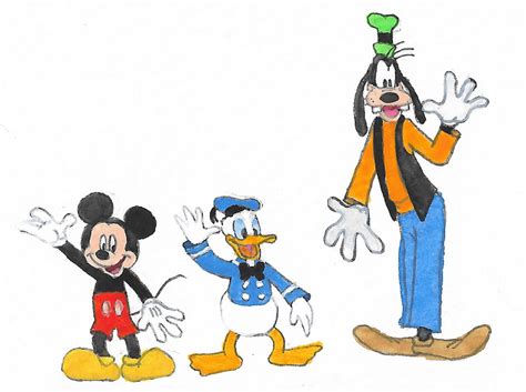 Mickey Mouse, Donald Duck, and Goofy by brazilianferalcat on DeviantArt