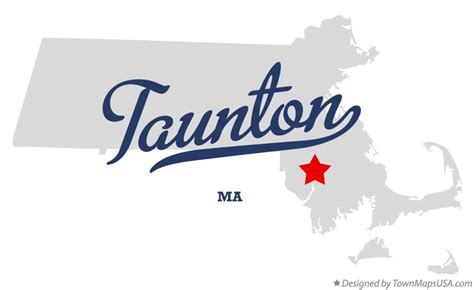 Map of Taunton, MA, Massachusetts