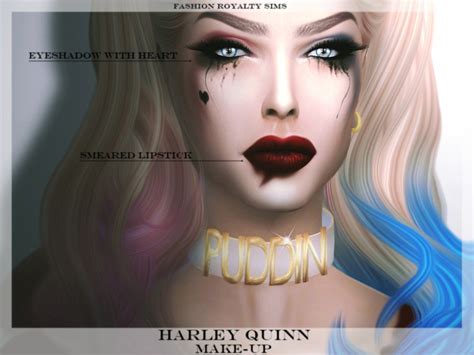 The Sims Resource - Harley Quinn Make-up 2016