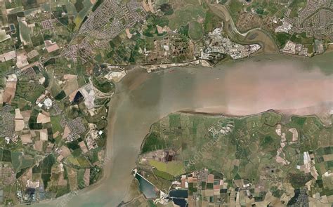 Thames Estuary, UK, aerial view - Stock Image - C014/6206 - Science ...