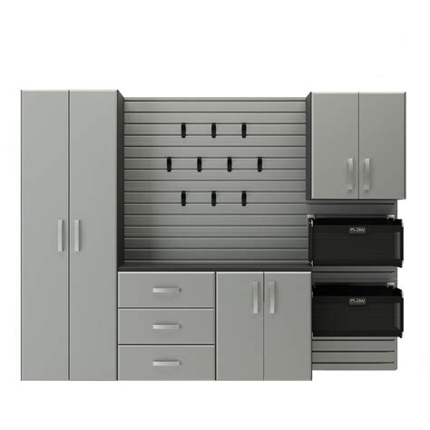 Flow Wall Deluxe Modular Wall Mounted Garage Cabinet Storage Set with ...