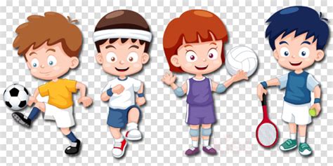 children playing sports cartoon - Clip Art Library