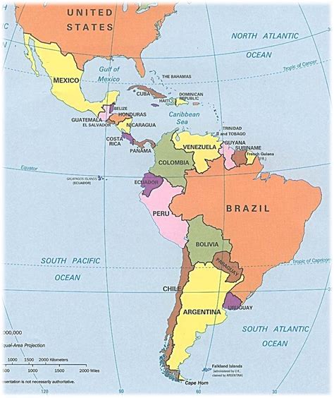 Latin America Map Caribbean Sea - Map of world