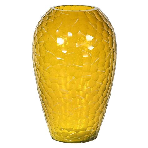 Statement Yellow Glass Vase | Yellow glass vase, Unusual vases, Vase