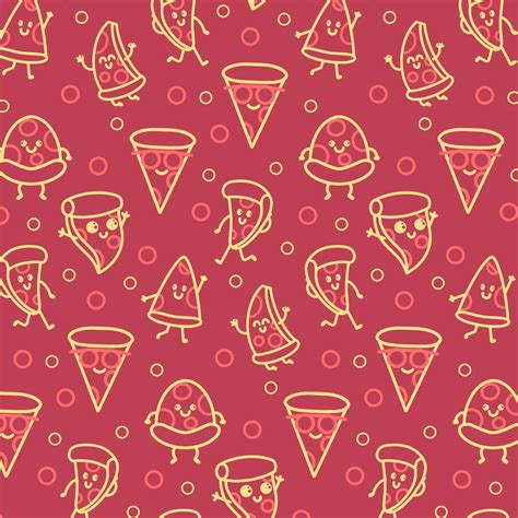 Outline Pizza Cartoon Pattern Background 7997804 Vector Art at Vecteezy