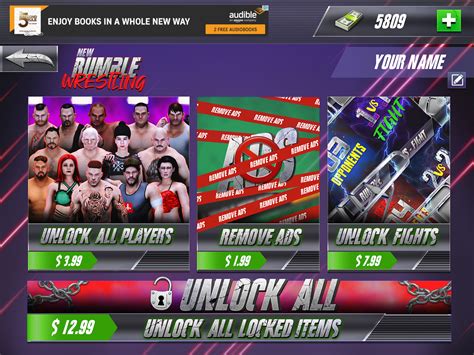 Rumble wrestling game ui :: Behance