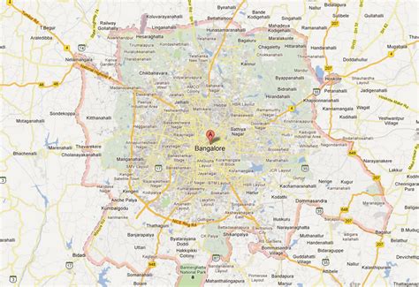 Political Map Of Bangalore - Blythe Starlene