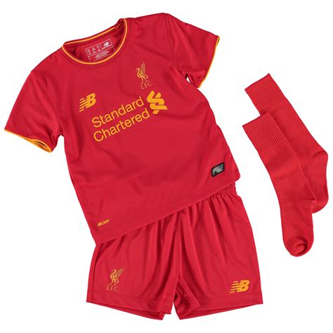 New Balance Childrens Kids Football Soccer Liverpool Home Infant Kit ...