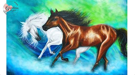 Horse Running Painting