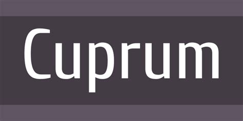 Cuprum Font Free by Jovanny Lemonad » Font Squirrel