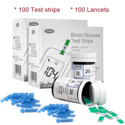 Glucose Test Strips Blood Sugar Strips Test blood glucose with Free ...