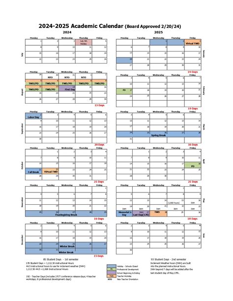 Bentonville Public Schools Calendar 2024-2025 [Elementary]